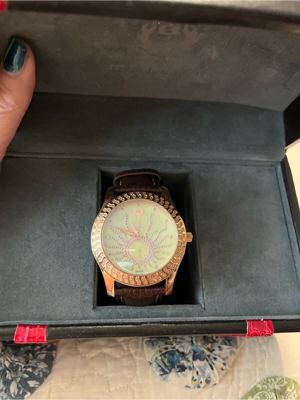 Brillier Kalypso Luxury Rose Gold Women’s Watch with Mother of Pearl Face